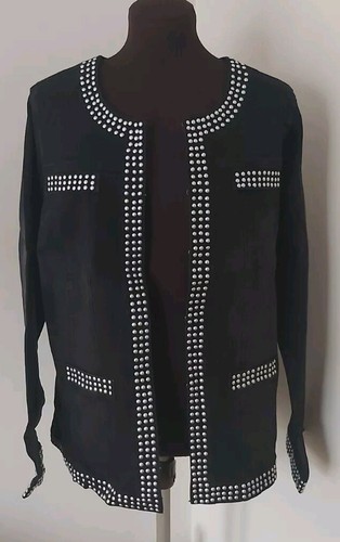 Black jacket with silver - silver, stud