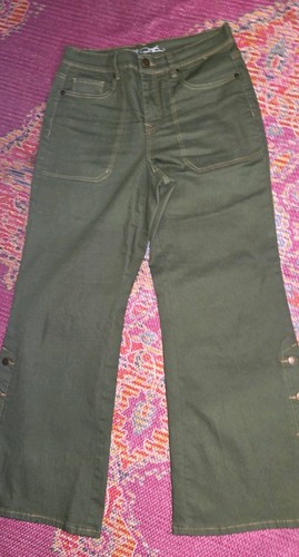 Dg2 bootcut green denim jeans - dg2,